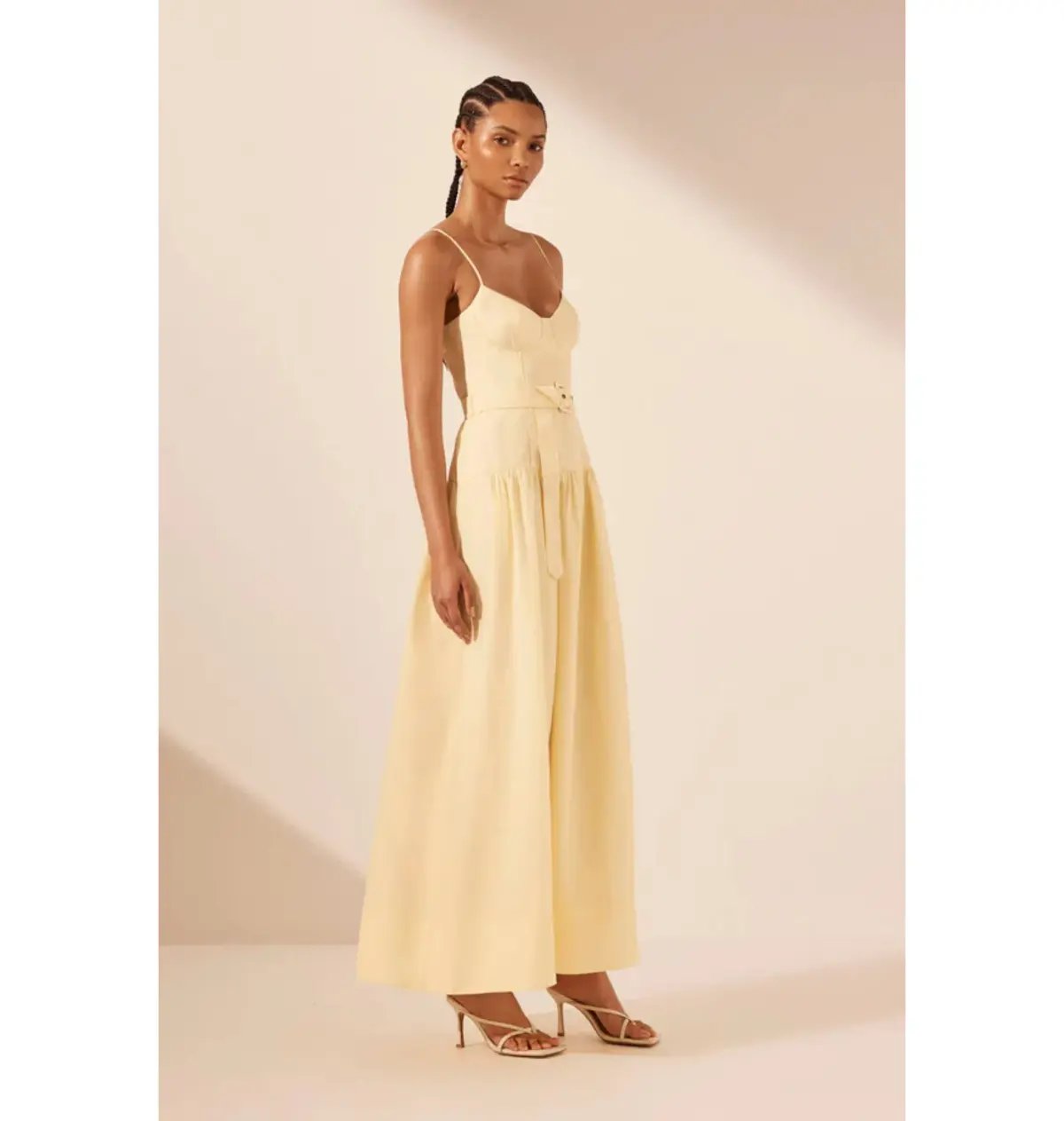 Shona Joy Limon Panelled Bustier Maxi Dress in Lemonade Size AU 8 photo 3