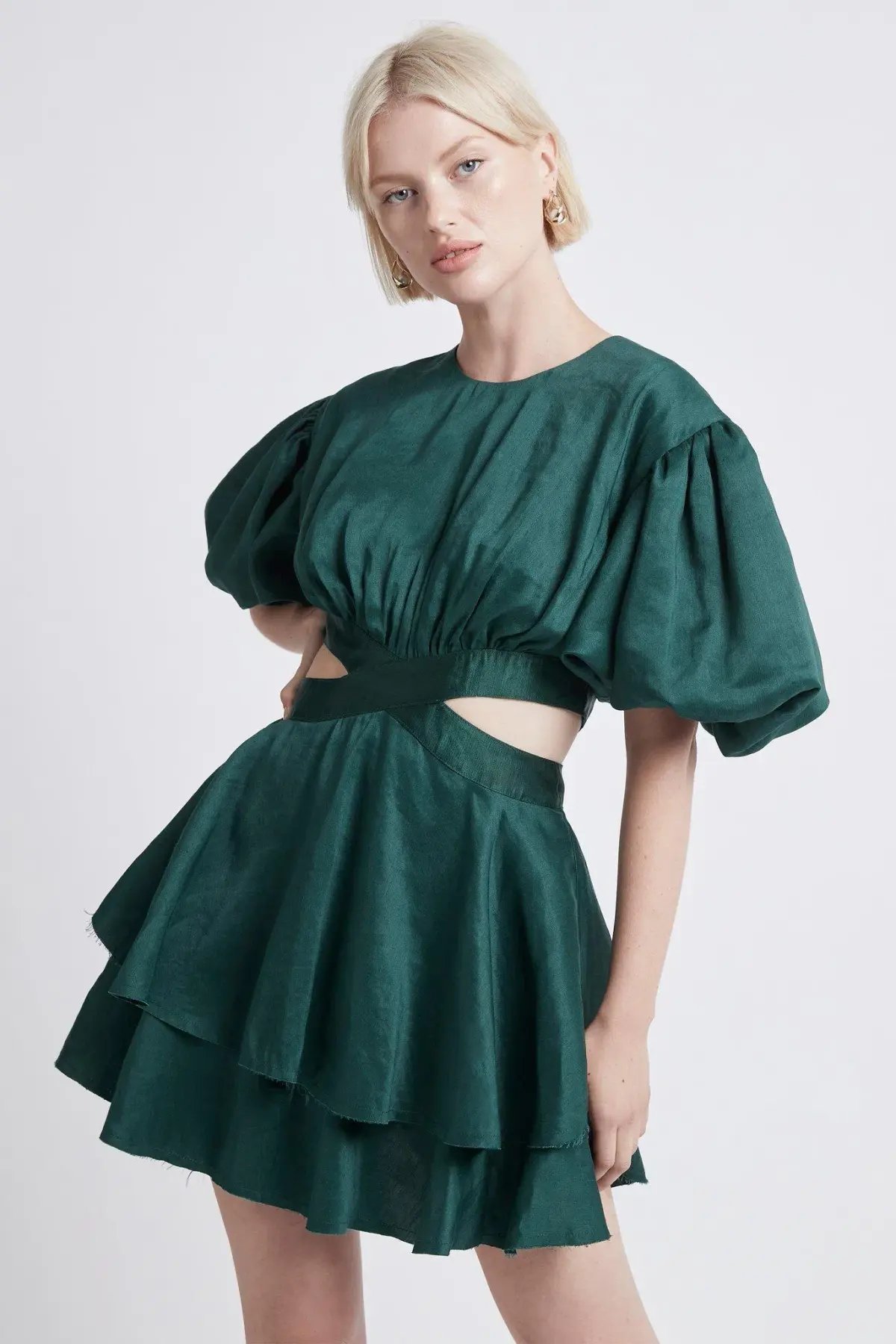 Aje Gracious Dress Green Size 8 photo 2