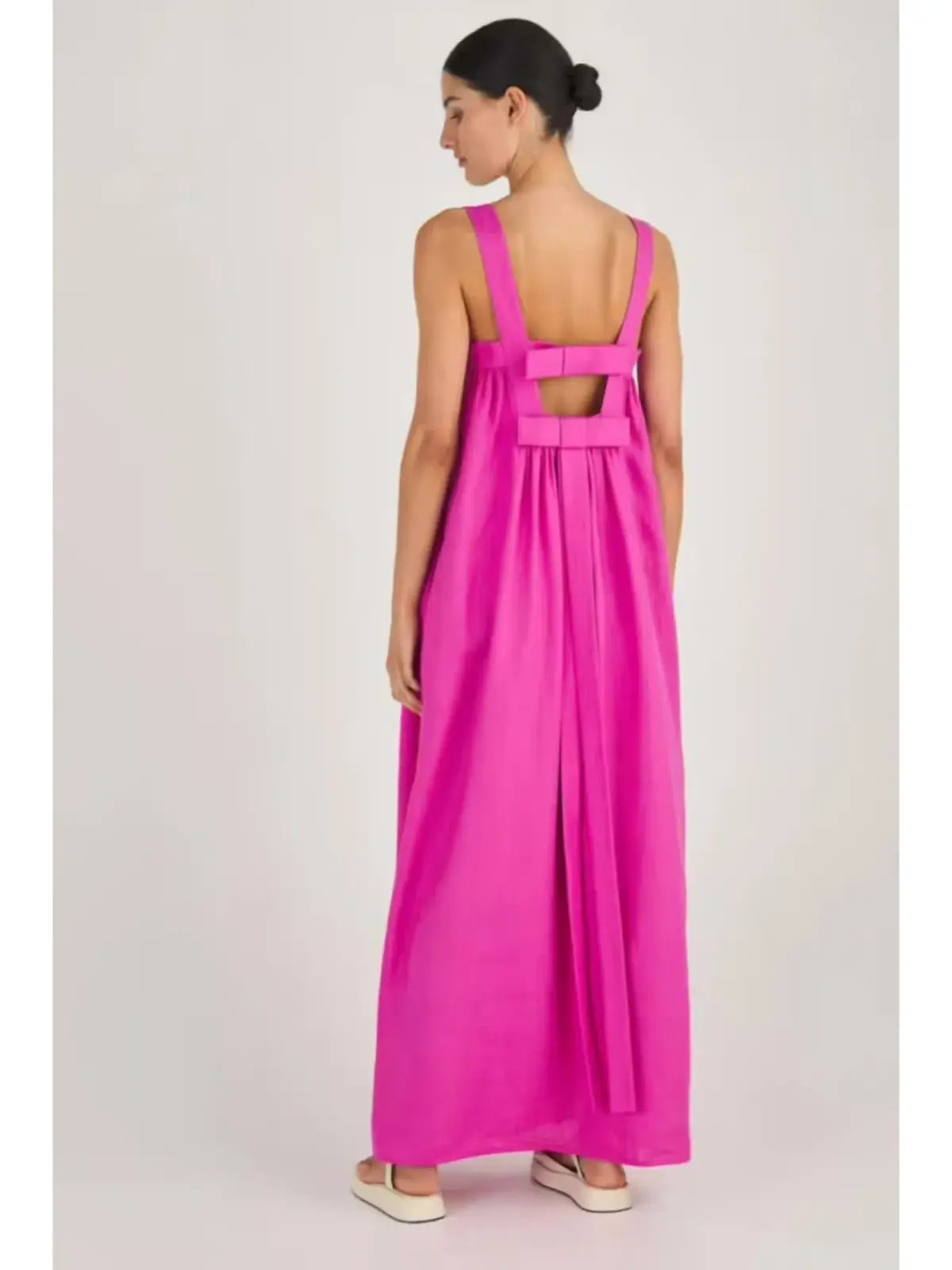 Oroton Bow Detail Sundress Fuchsia Pink Size AU 6 photo 3