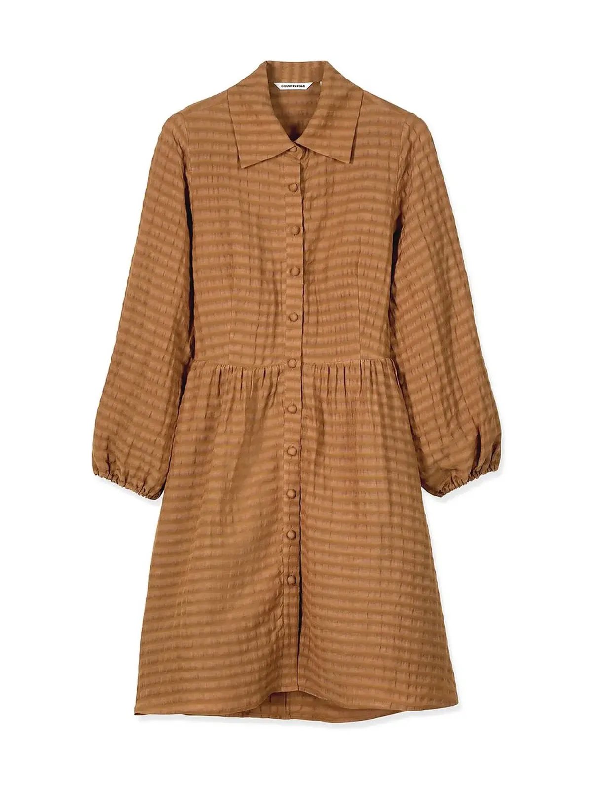 Country Road Puff Sleeve Mini Dress Brown Size 10 photo 5