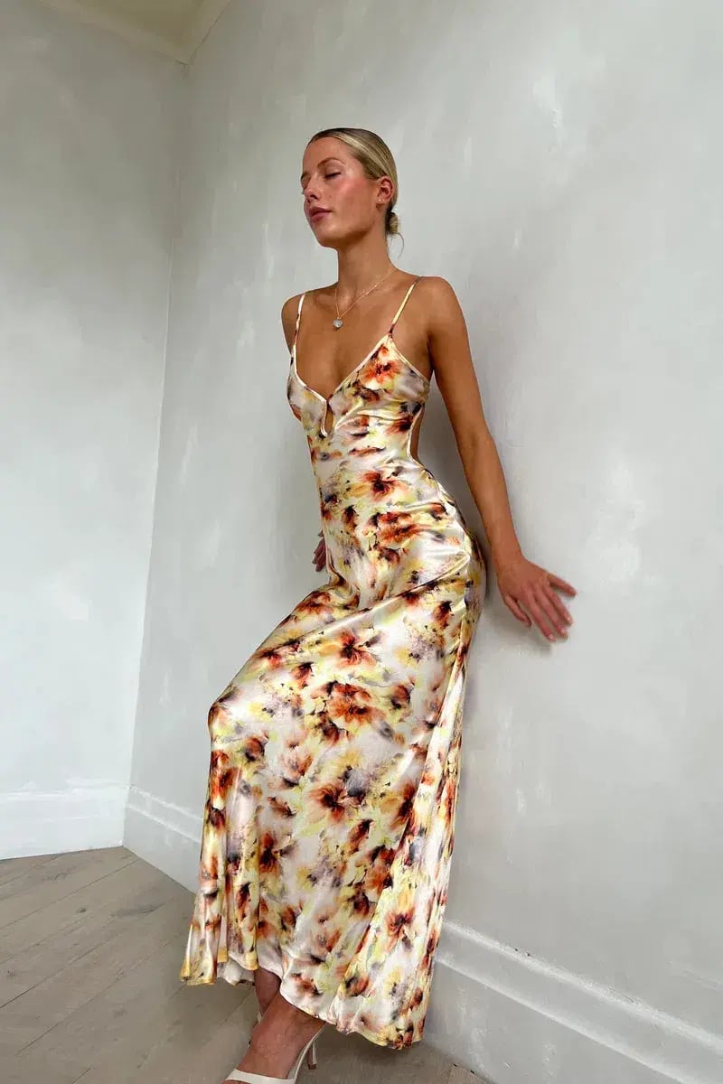 Bec & Bridge Cedar City Maxi Dress Sunset Yellow Size Au 6 photo 2