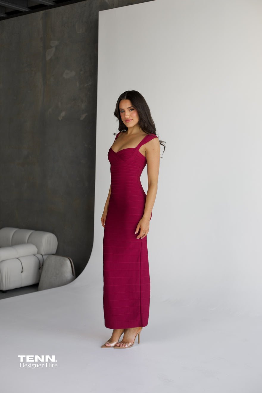 Hervé Léger Bandage Gown - Wine photo 3