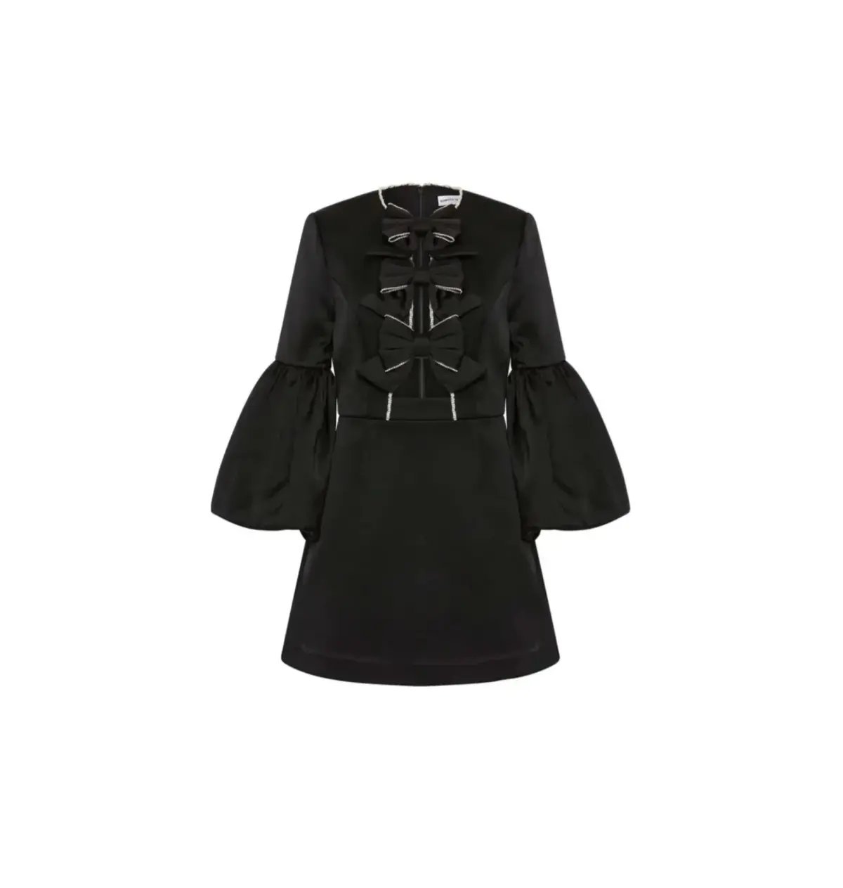 Rebecca Vallance Augustine Bow Mini Dress Black Size AU 16 photo 6