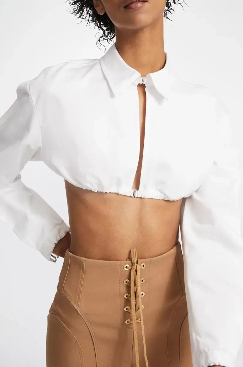 Dion Lee E-Hook Bra Shirt White Size 6 photo 2