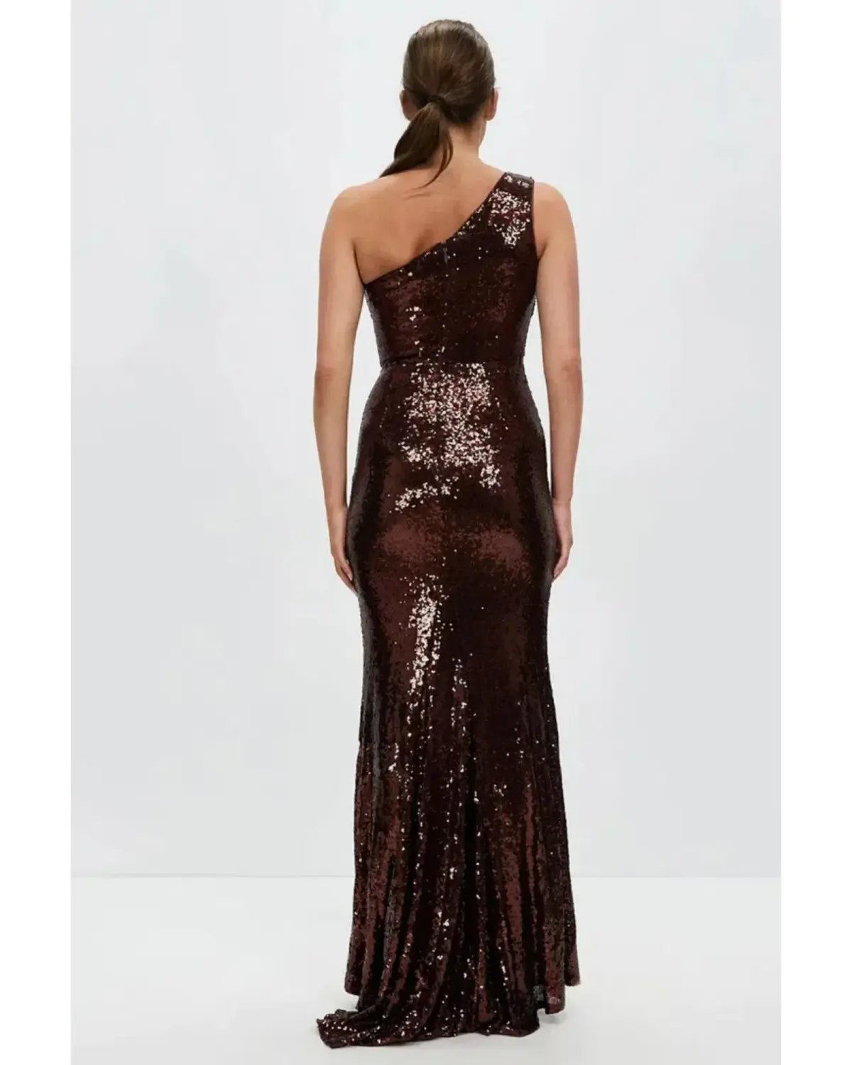 Bariano Isobel Gown Brown Sequin Size AU 12 photo 2