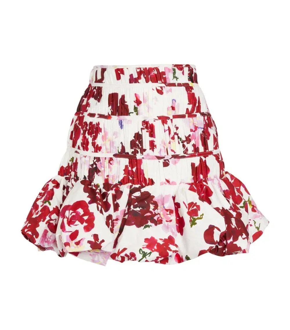 Aje Margot Bubble Frill Top and La Vie Bubble Mini Skirt Set Roses Of Provence Print  Size 6 photo 6