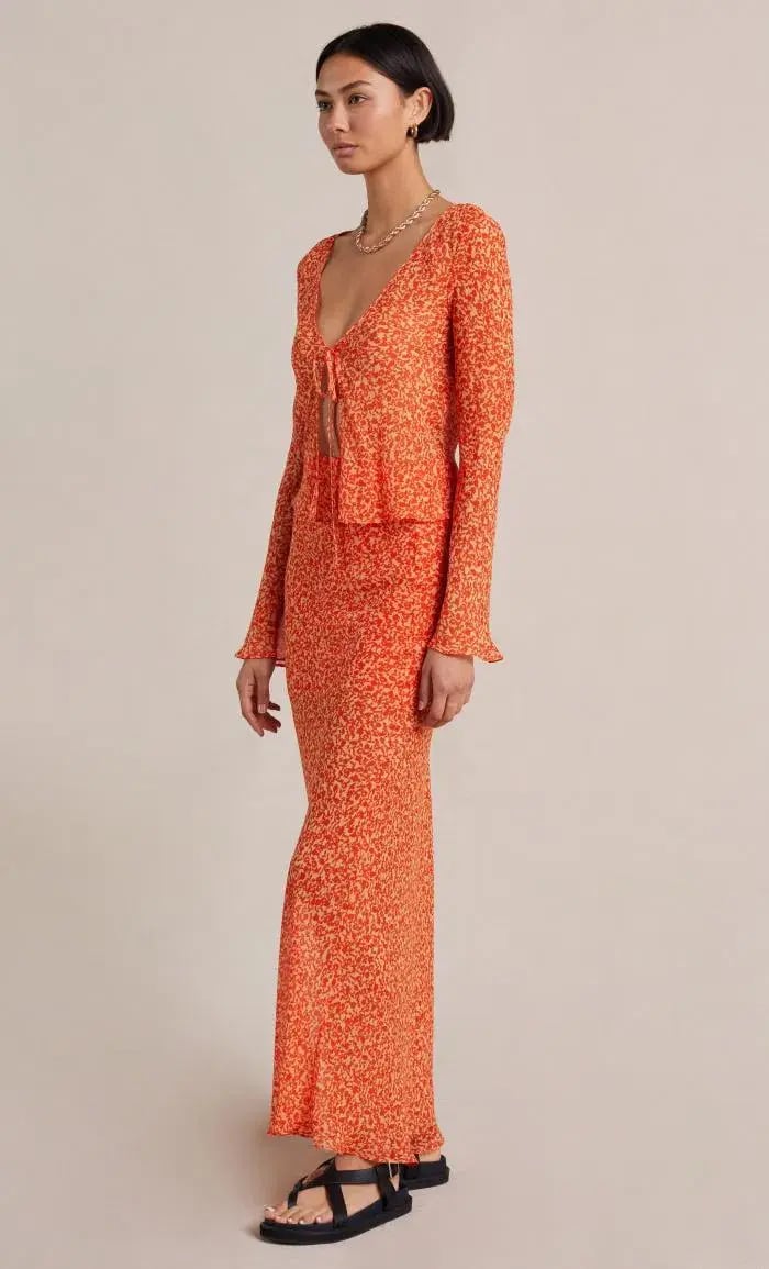 Bec & Bridge Cheri Long Sleeve Top in Orange Size 16 photo 2