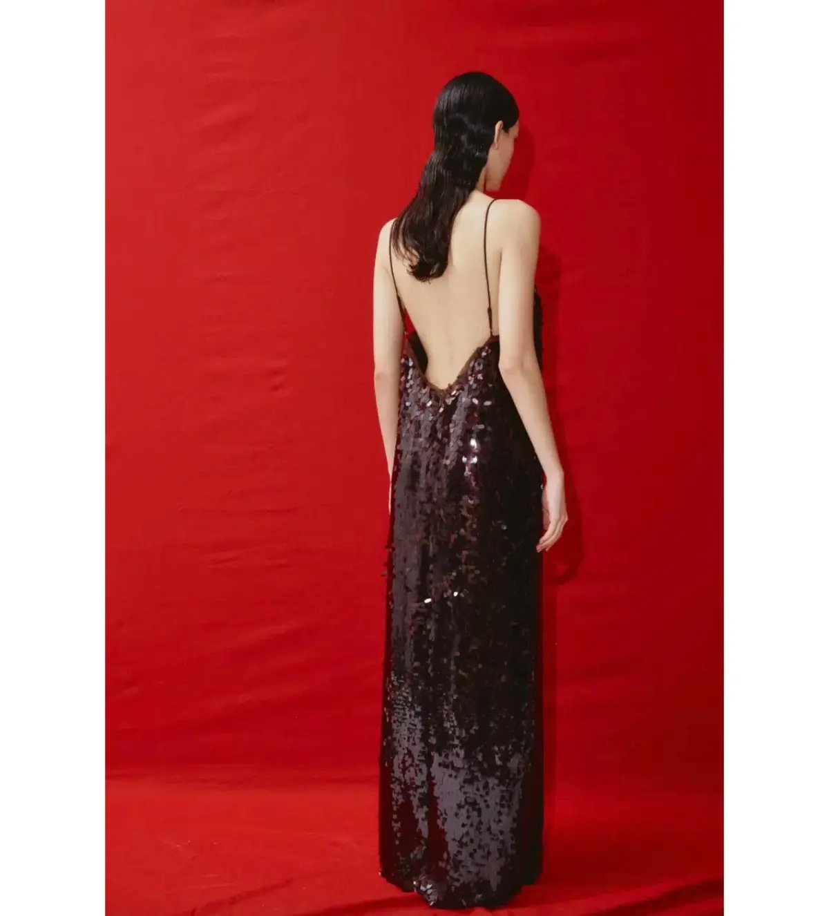 Alemais Geanie Sequin Gown In Chocolate Size L / AU 12 photo 3
