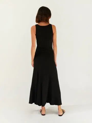 Anna Quan Dido Rib Knit Midi Dress Black Size 8 photo 9