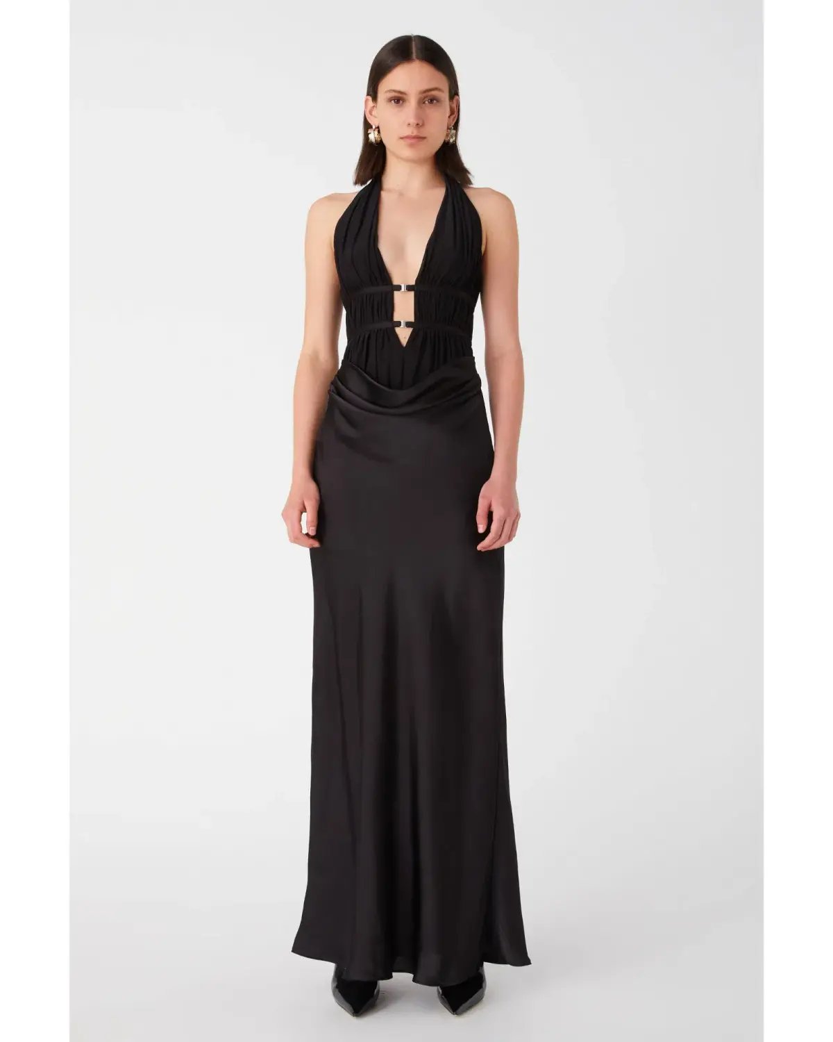 Misha Celine Maxi Gown Black SIze 10 photo 2