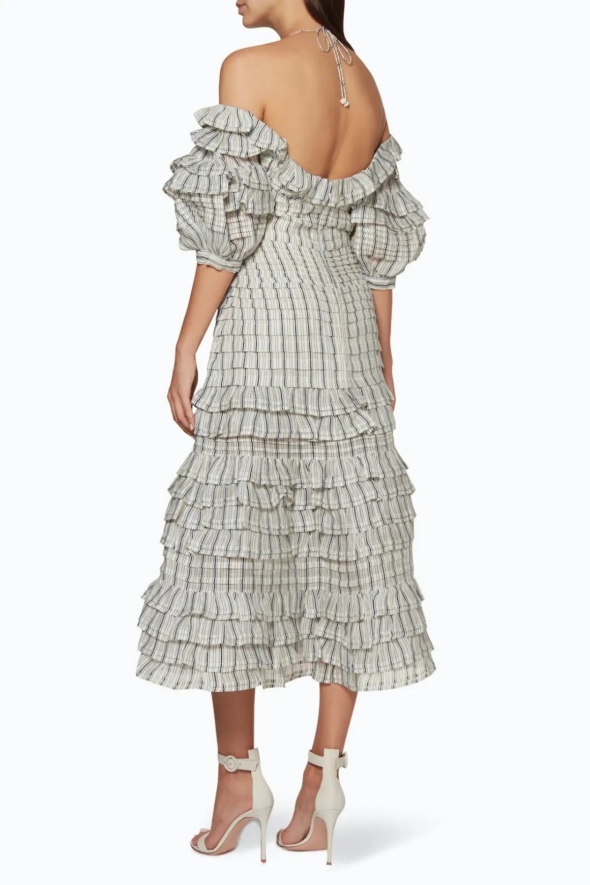 Zimmermann Painted Hearts Folds Midi Dress Print Size 6 photo 3