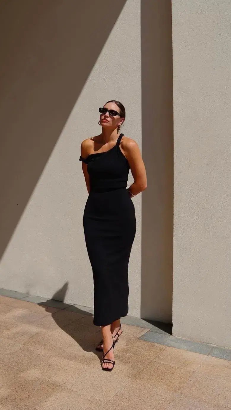 Johansen Long Poppy Dress Black Size AU 8 photo 5