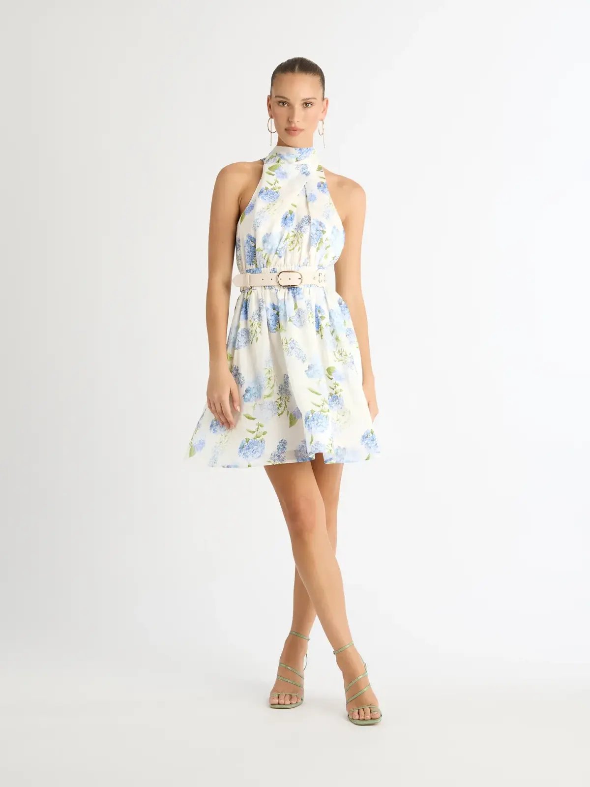 Sheike Blue Bell Mini Dress Floral Size 14 photo 5