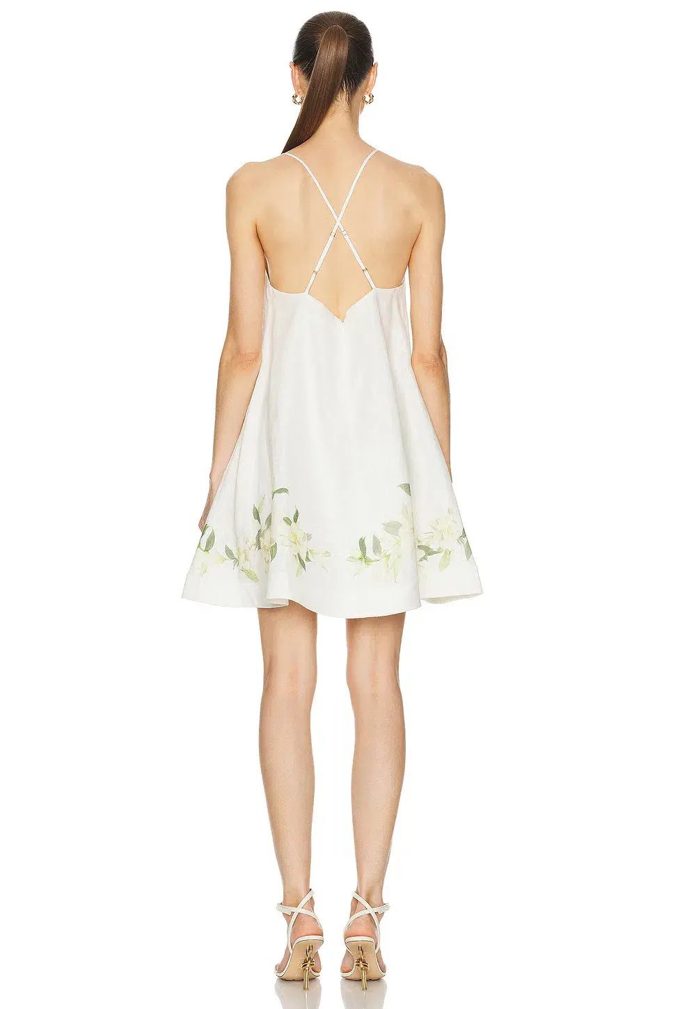Zimmermann Harmony Swing Mini Dress Ivory Magnolia Size 0 / AU 8 photo 2