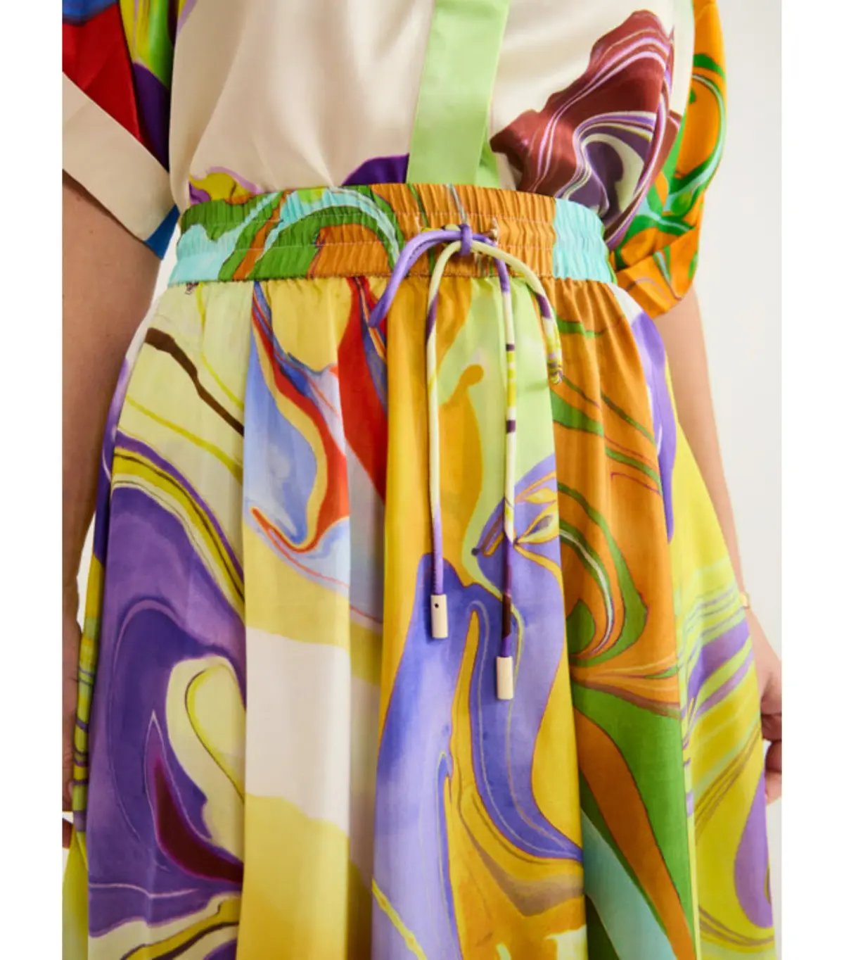 Alemais Luca Silk Top Size 12 and Skirt Size 10 Set Multi photo 3
