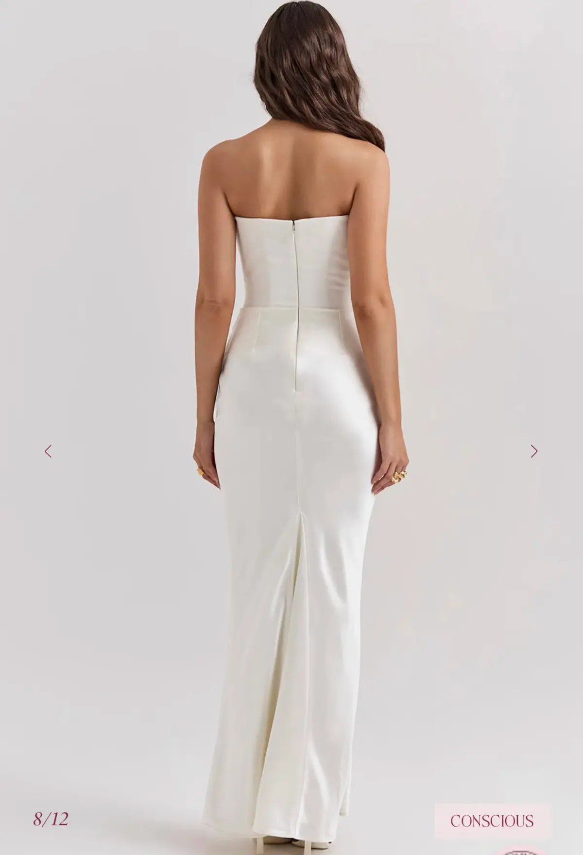 House of CB PERSEPHONE Ivory Strapless Corset Dress photo 2