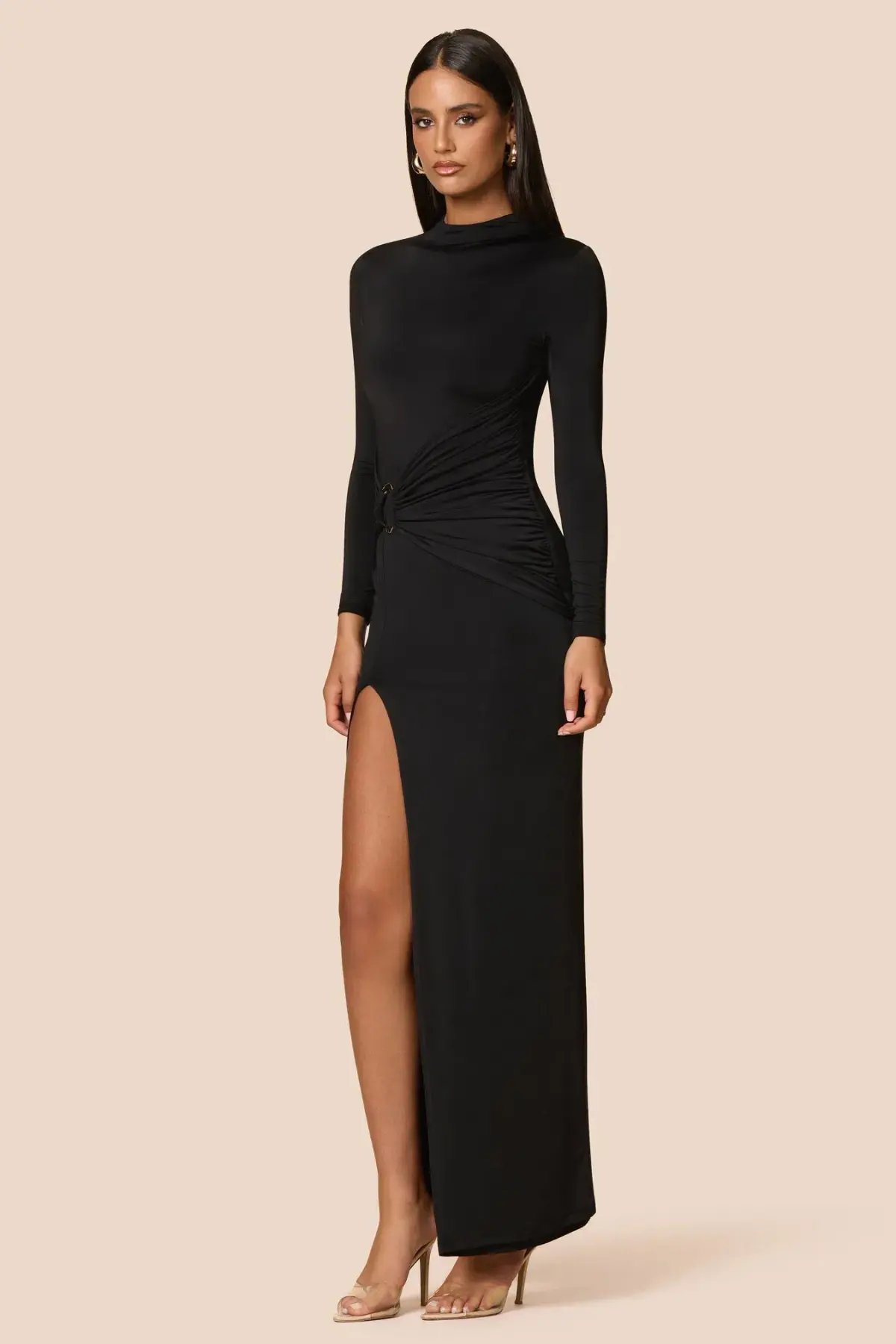 Love Nookie Kaia LS Maxi Dress Black Size AU 8 photo 2