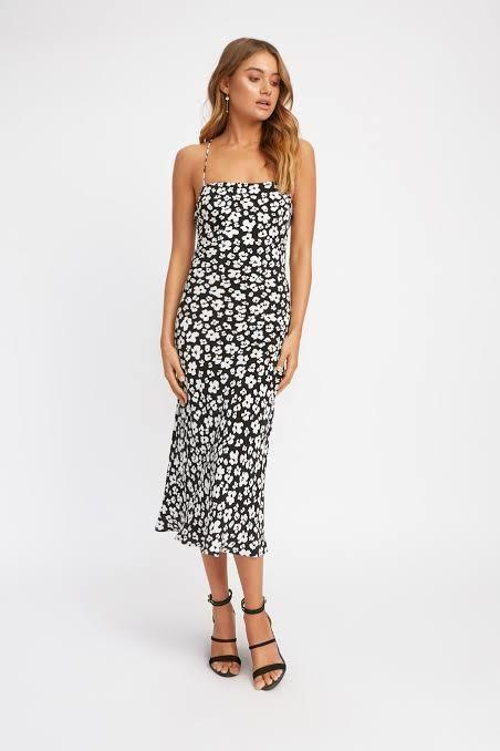 Kookai Fleur Midi Dress Black Size 12 photo 2