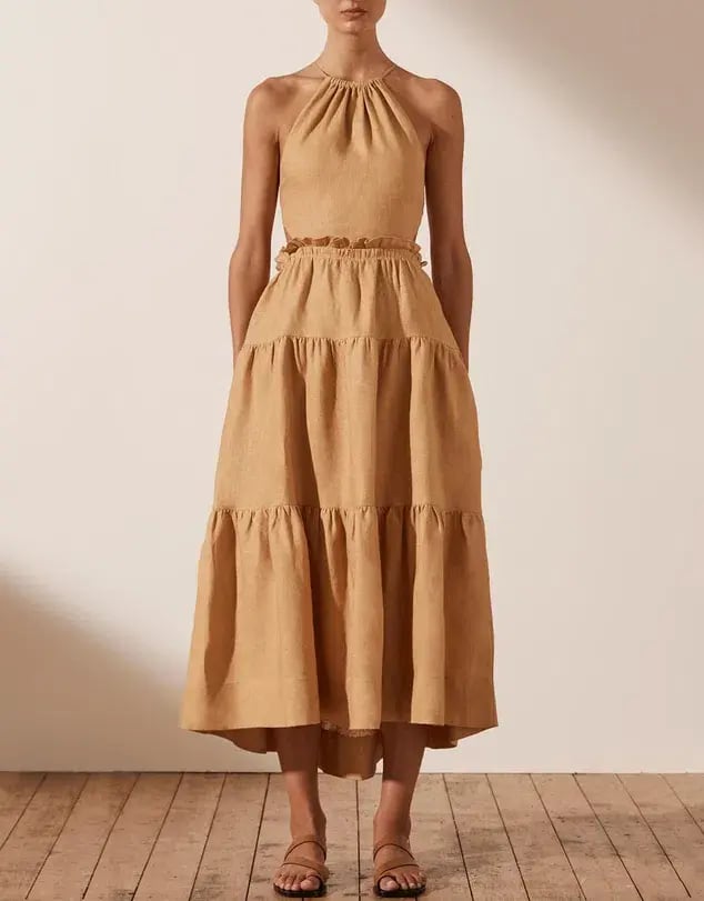 Shona Joy Aria Backless Midi Dress Ginger Size 8 photo 2