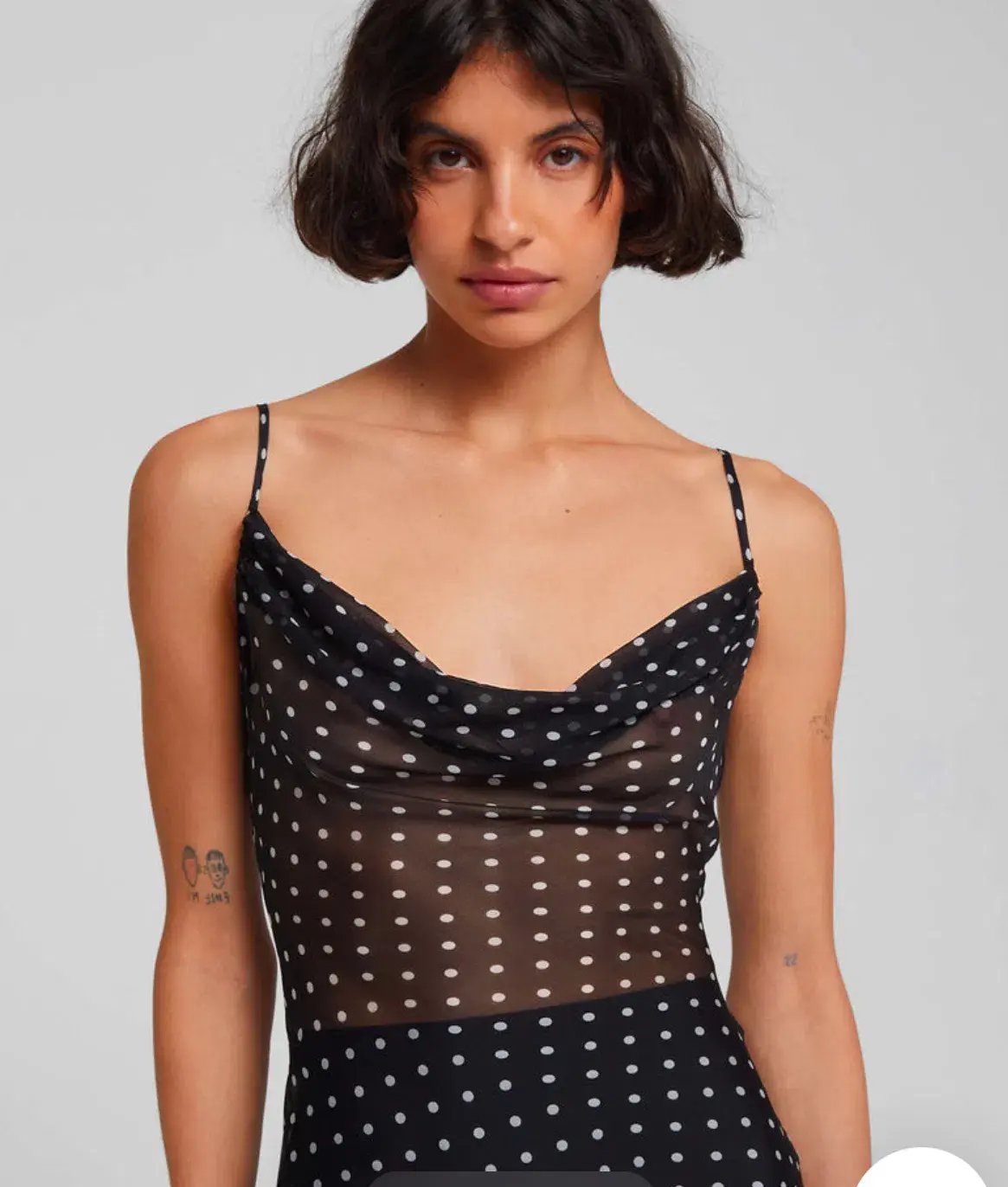 Rat & Boa Giselle Polka Dot Sheet Maxi  Dress Black Size Xxs / Size 6 photo 8