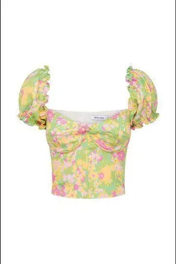 With jean coupe top size S photo 2