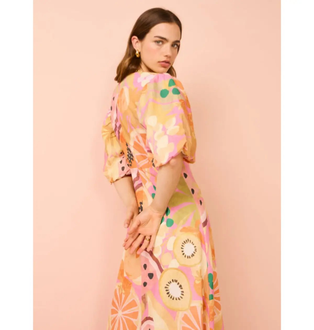 By Nicola Bolero Maxi Gathered Neckline Dress In Fruit Punch Size AU 10 photo 2