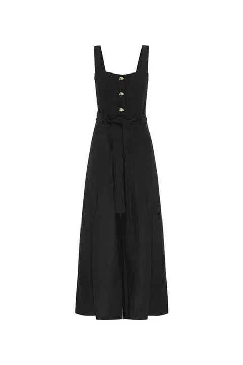 Aje Sunpointe Linen Jumpsuit  Black Size 8 photo 3