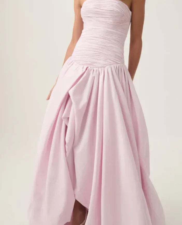 AJE VIOLETTE BUBBLE HEM MAXI DRESS - PASTEL PINK photo 2