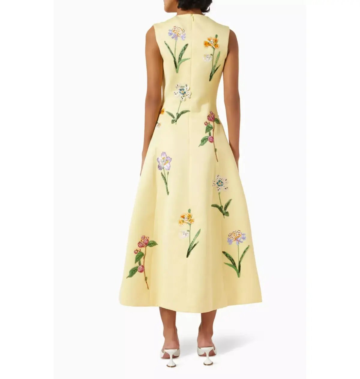 Leo Lin Cleo Sleeveless Midi Dress Wildflower Print Size 16 photo 2