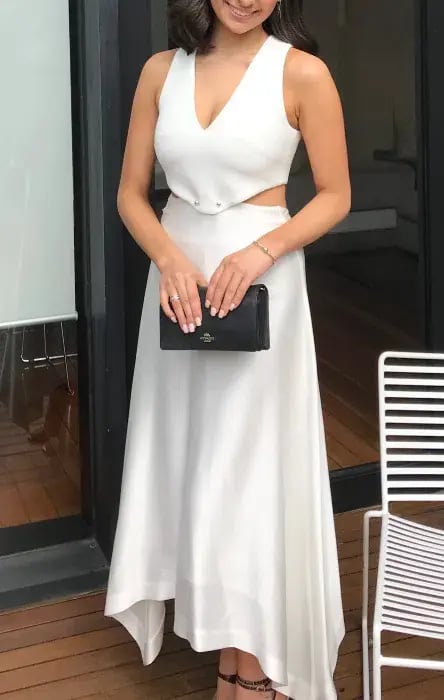 Dion Lee Transfer Suspend Dress In Ivory / White Size AU 6 photo 4