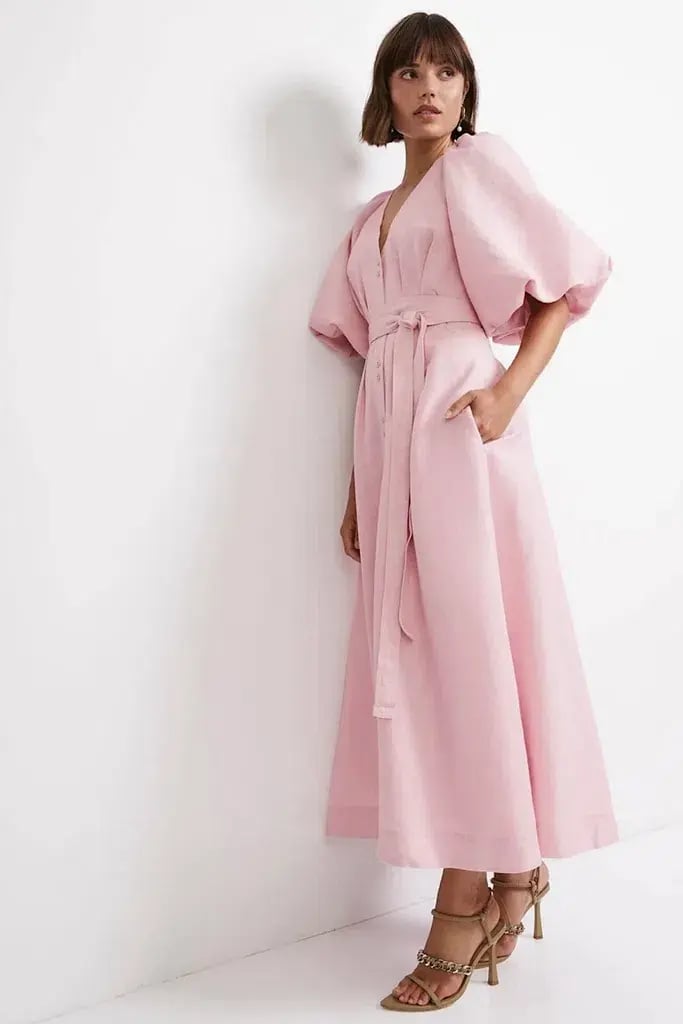 Aje Evermore Midi Dress Rose Pink Size 14 photo 2