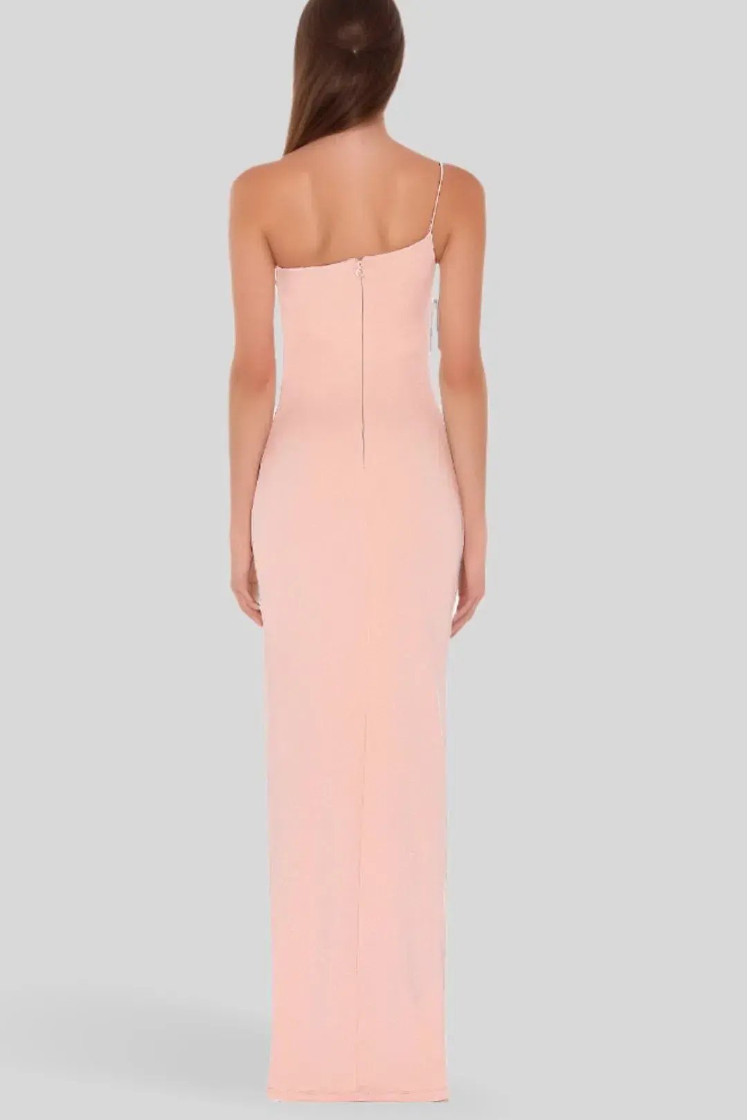 Nookie Lust One Shoulder Gown in Blush Pink Size 8 photo 3