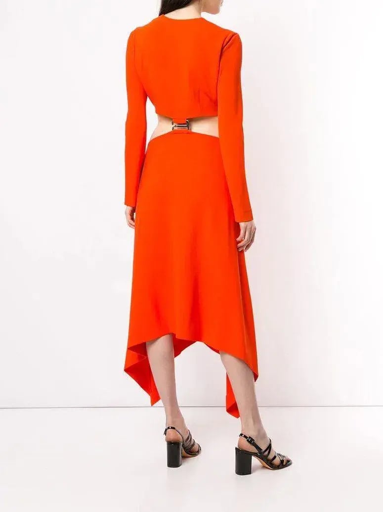 Dion Lee Hook Dress Orange Size 10 photo 2