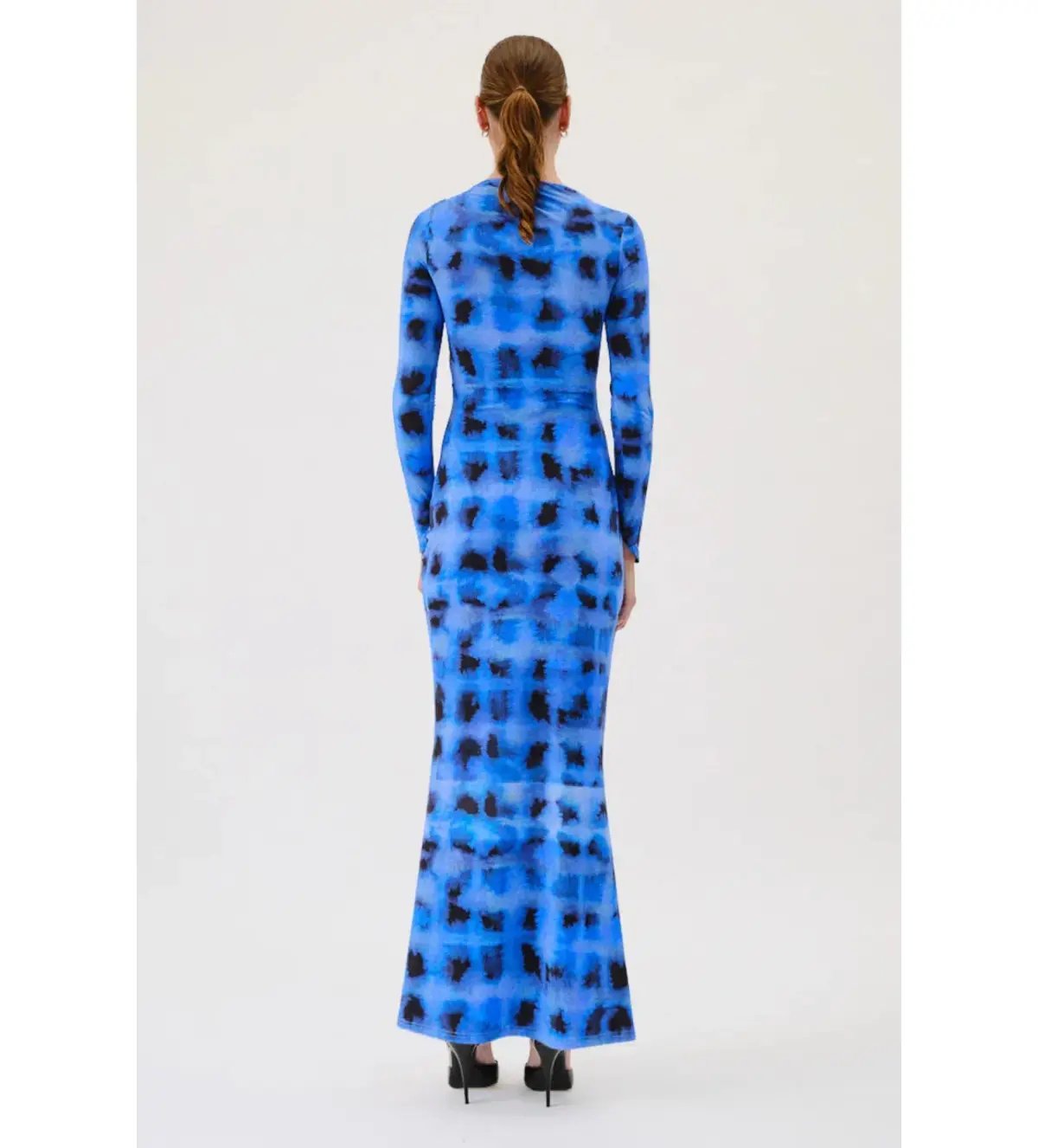 BARIANO Navy full length formal dress photo 13