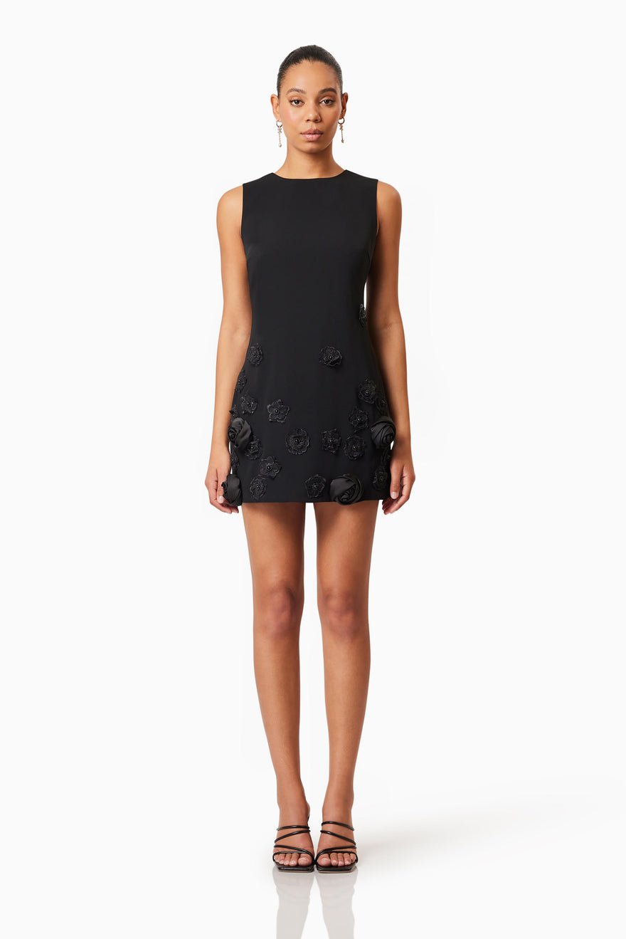 Elliatt Lilydale Shift Mini Dress - Black photo 4