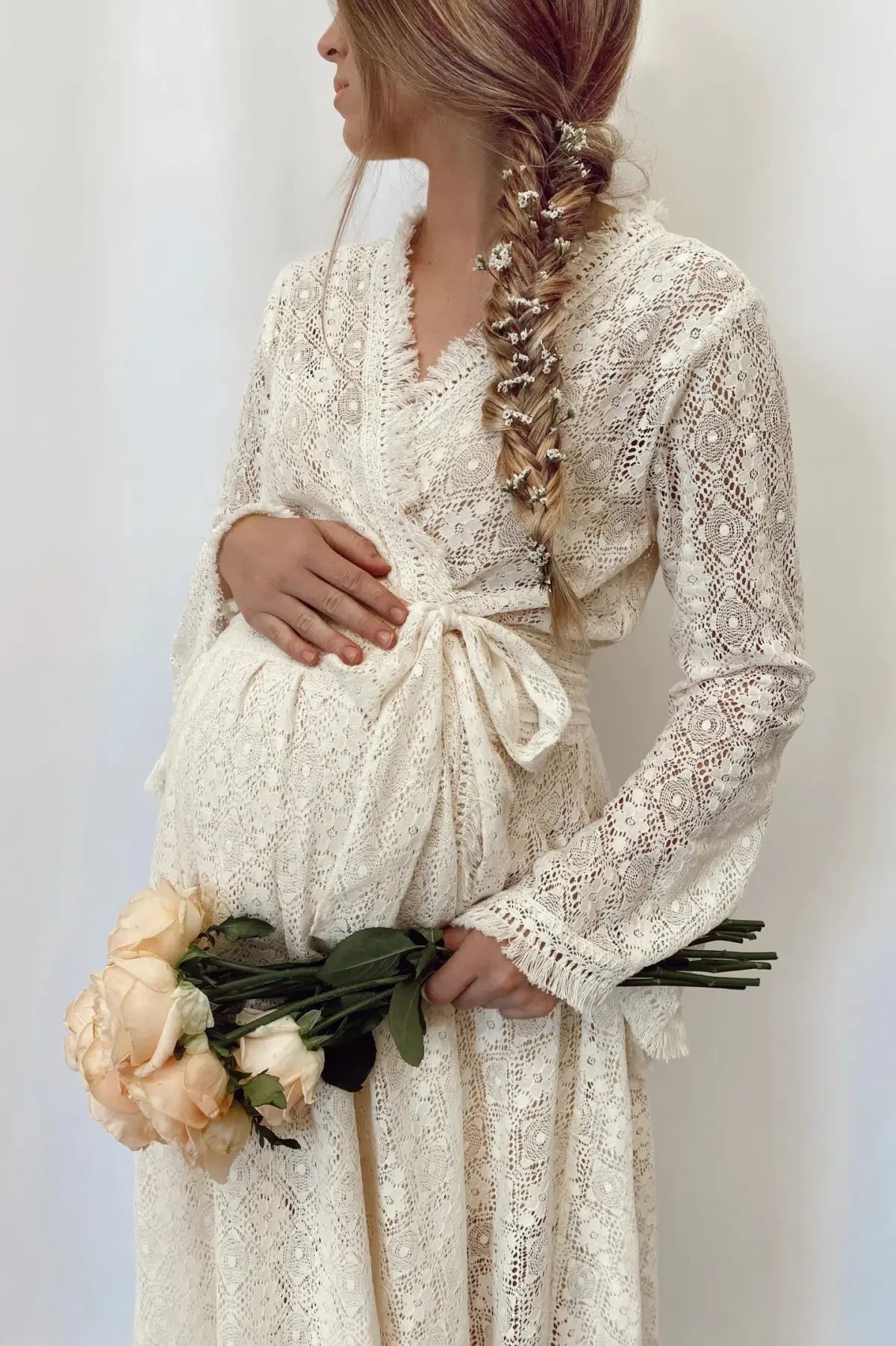 Coven & Co Boho Maternity Pirate Queen Gown Cream Size M / AU 12 photo 8