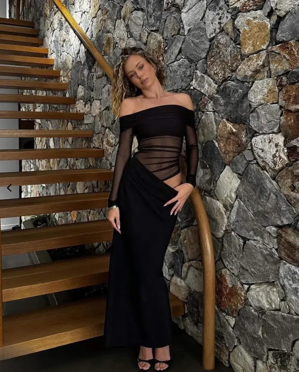 BENNI Yasmin Maxi Dress Black Size AU 6 photo 4