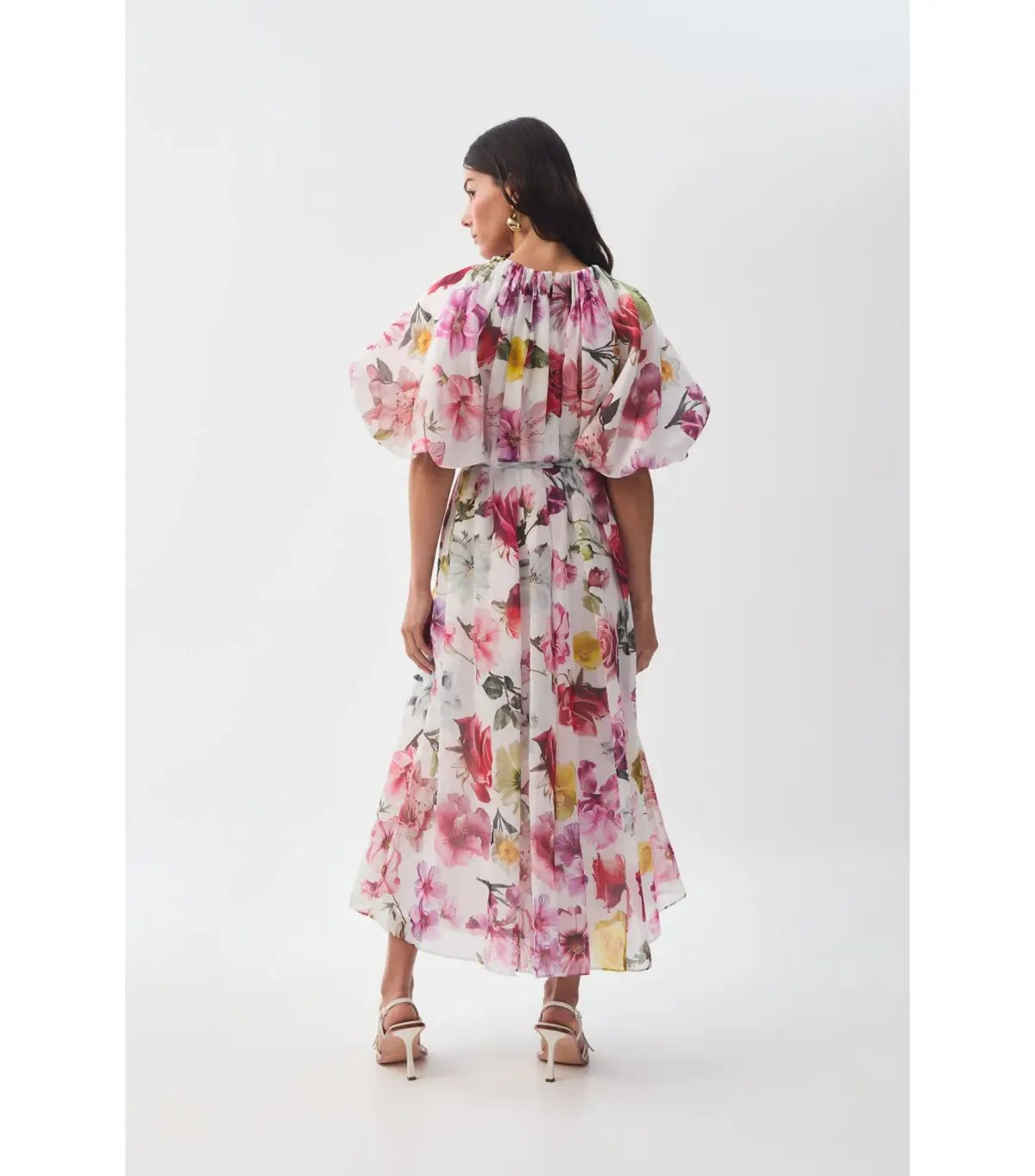 Aje Fleur Midi Dress Collage Floral Size 8 photo 4