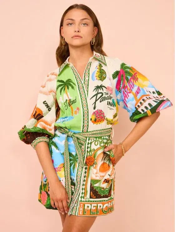 Alemais Paradiso Mini Dress In Multi Size 12 photo 4
