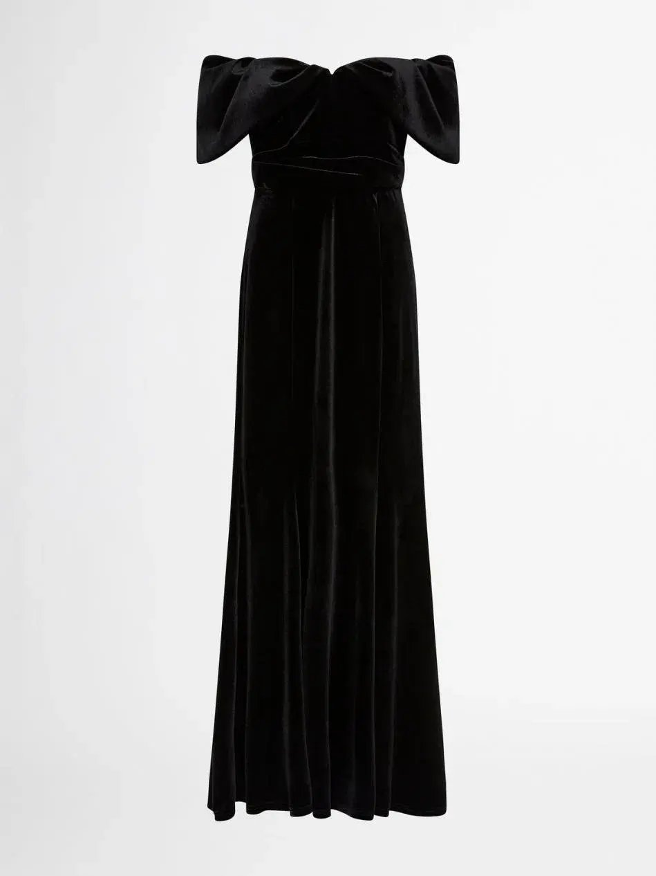Sheike Vanity Velvet Gown Black Size 10 photo 3