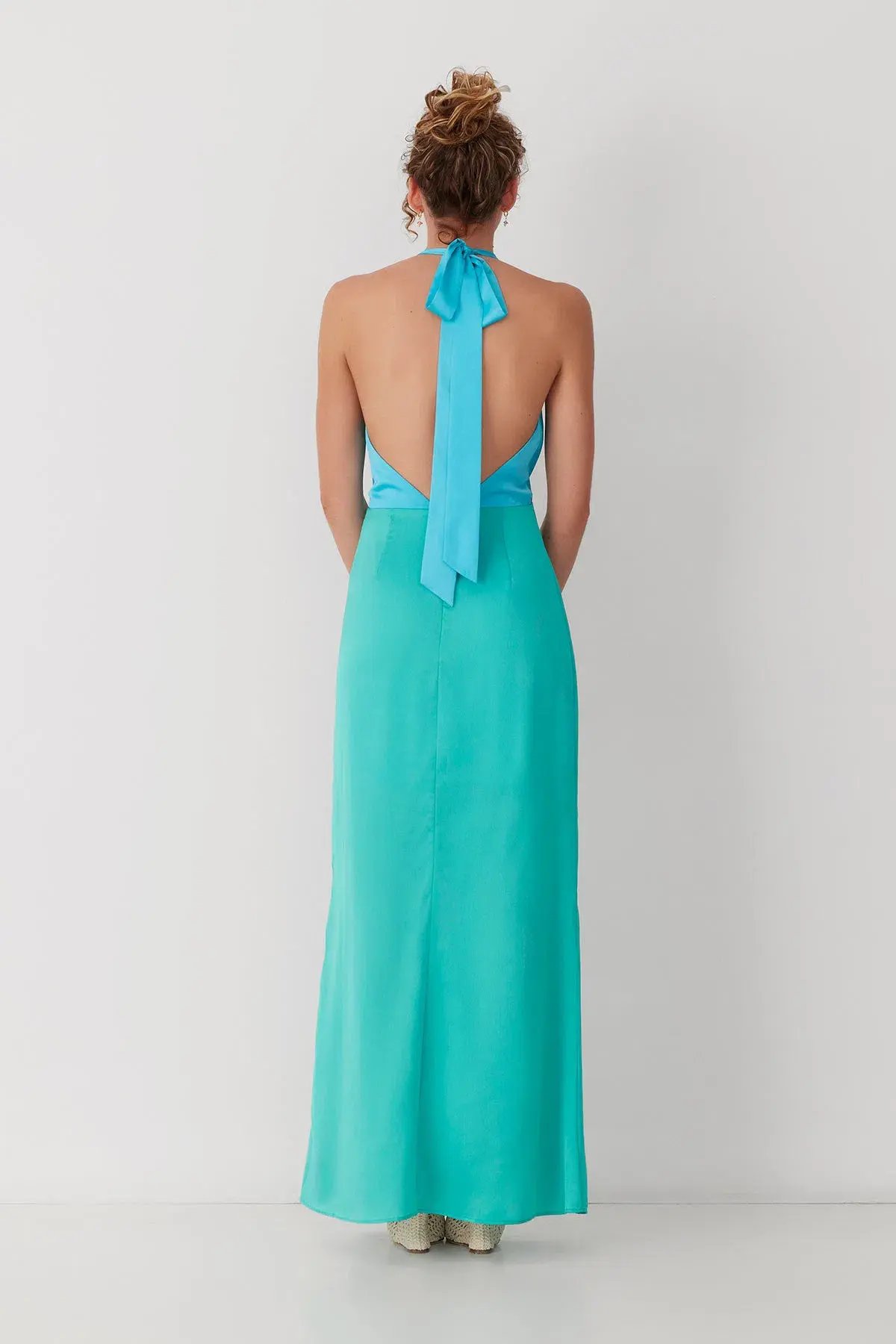 The Wolf Gang Oahu Slip Dress Aquamarine Size 8 photo 5