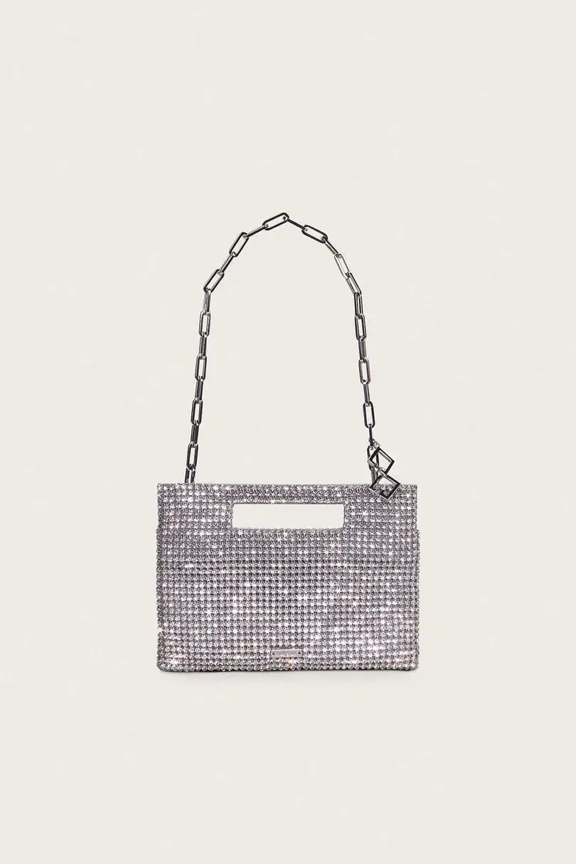 Cult Gaia Lucinda Mini Shoulder Bag Rhinestone Silver photo 2