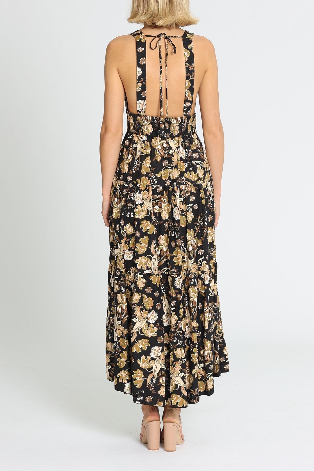Palermo Plunged Low Back Midi Dress - Multi photo 3