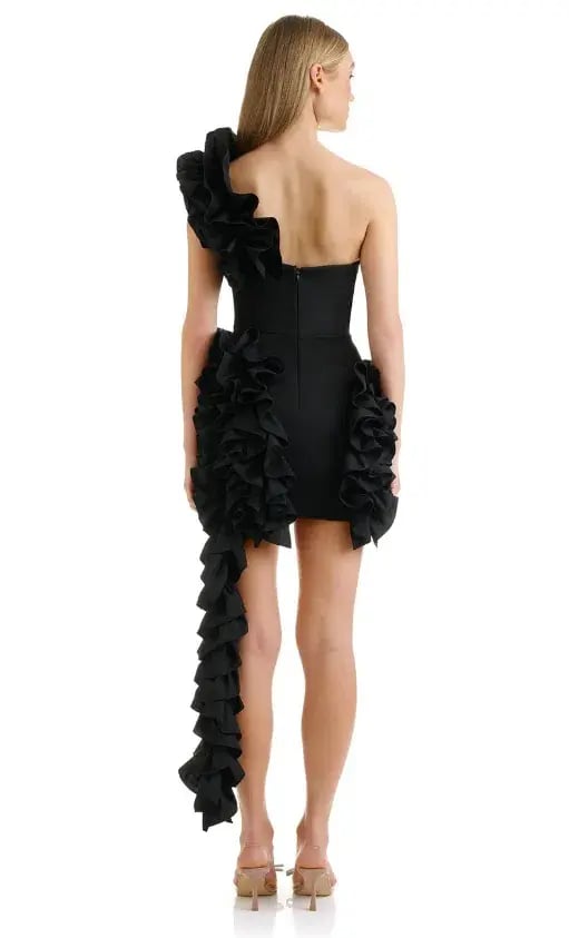 Eliya The Label Yazmine Dress Black Size L/Au 12 photo 3