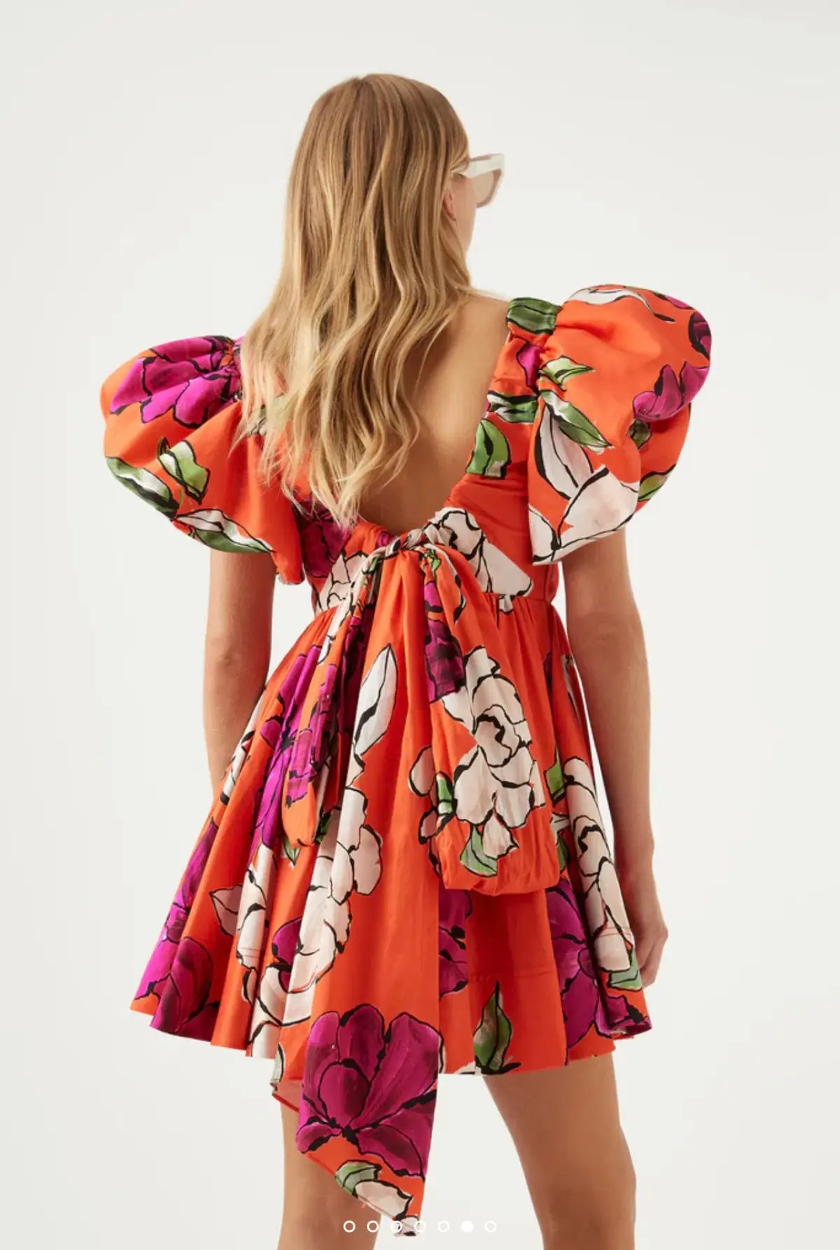 Aje Gretta Bow Back Mini Dress in Floral Size 16 photo 2