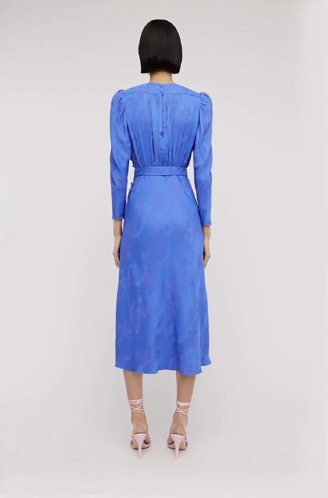 Scanlan Theodore French Jacquard Dress Blue Size 8 photo 2