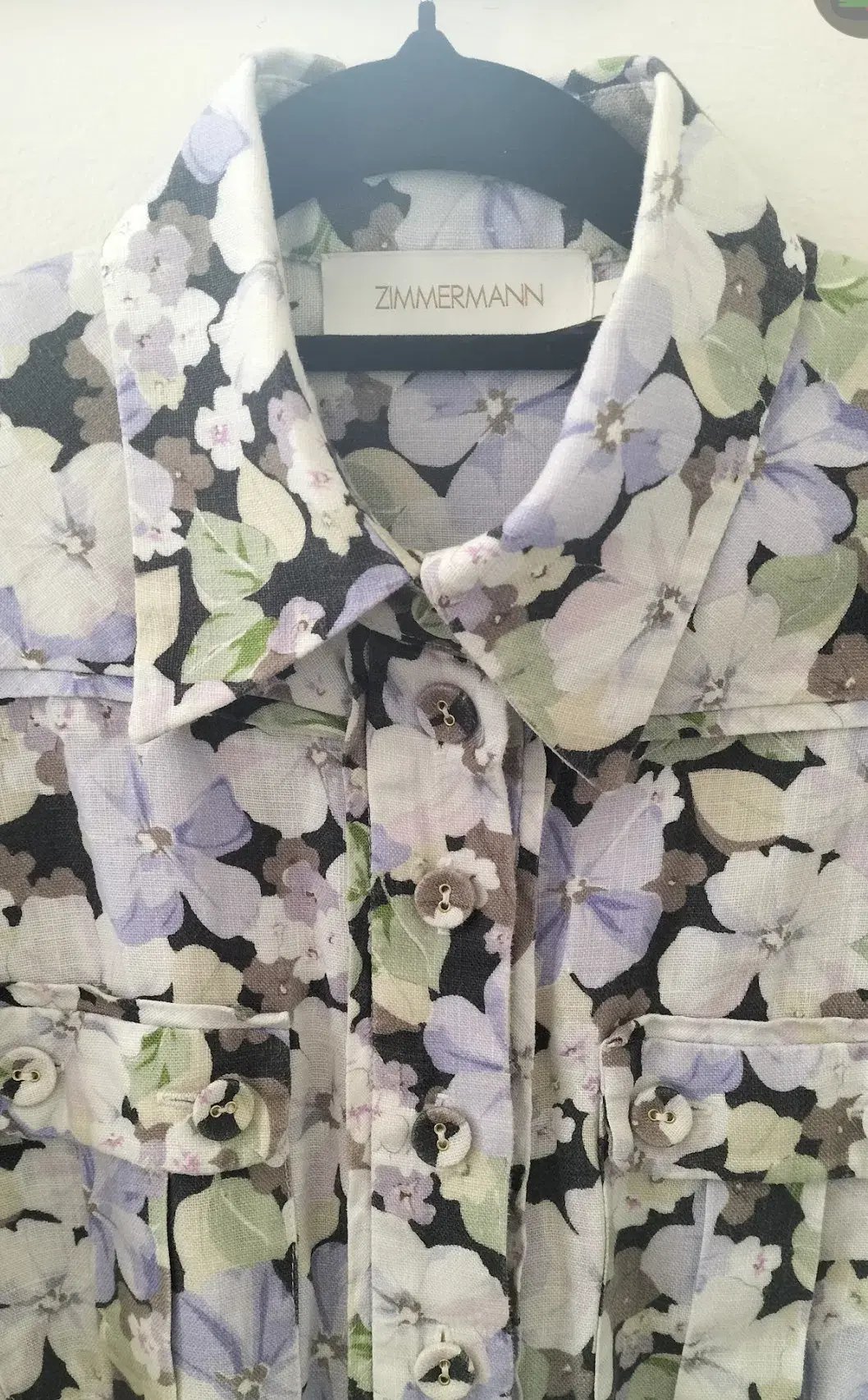 Zimmermann Ninety Six Shirt Dress Pansy prints Size 0 AU8 US 4 IT 40 FR 36 photo 8
