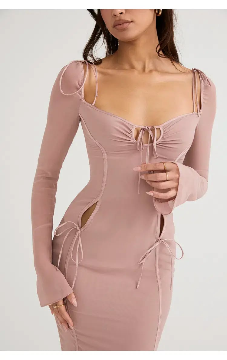 House of CB Ophelia Cutout Midi Dress Blush Size XS / Au 6 photo 4