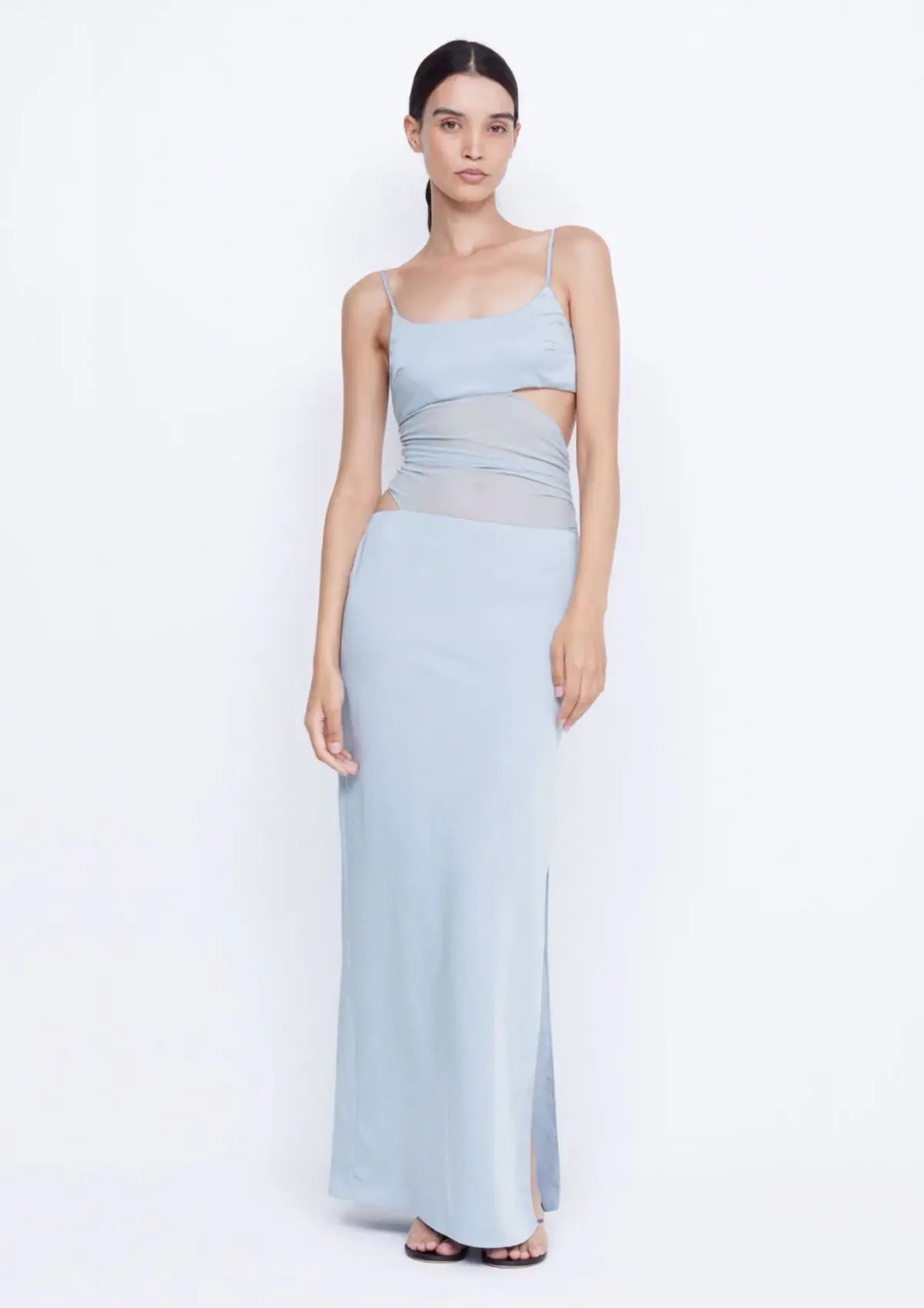 Bec & Bridge Mari Lou Asym Maxi Dress Dove Blue Size 8 photo 2