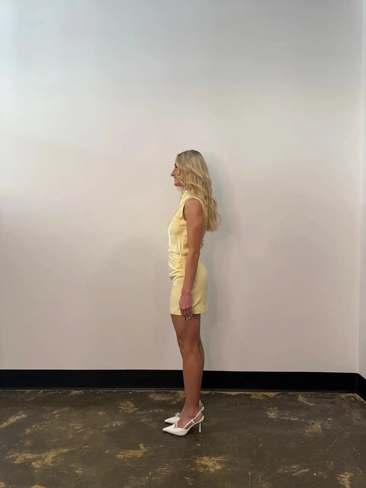 Shona Joy Dillon Cowl Mini Dress Yellow Sorbet Size 6 photo 4